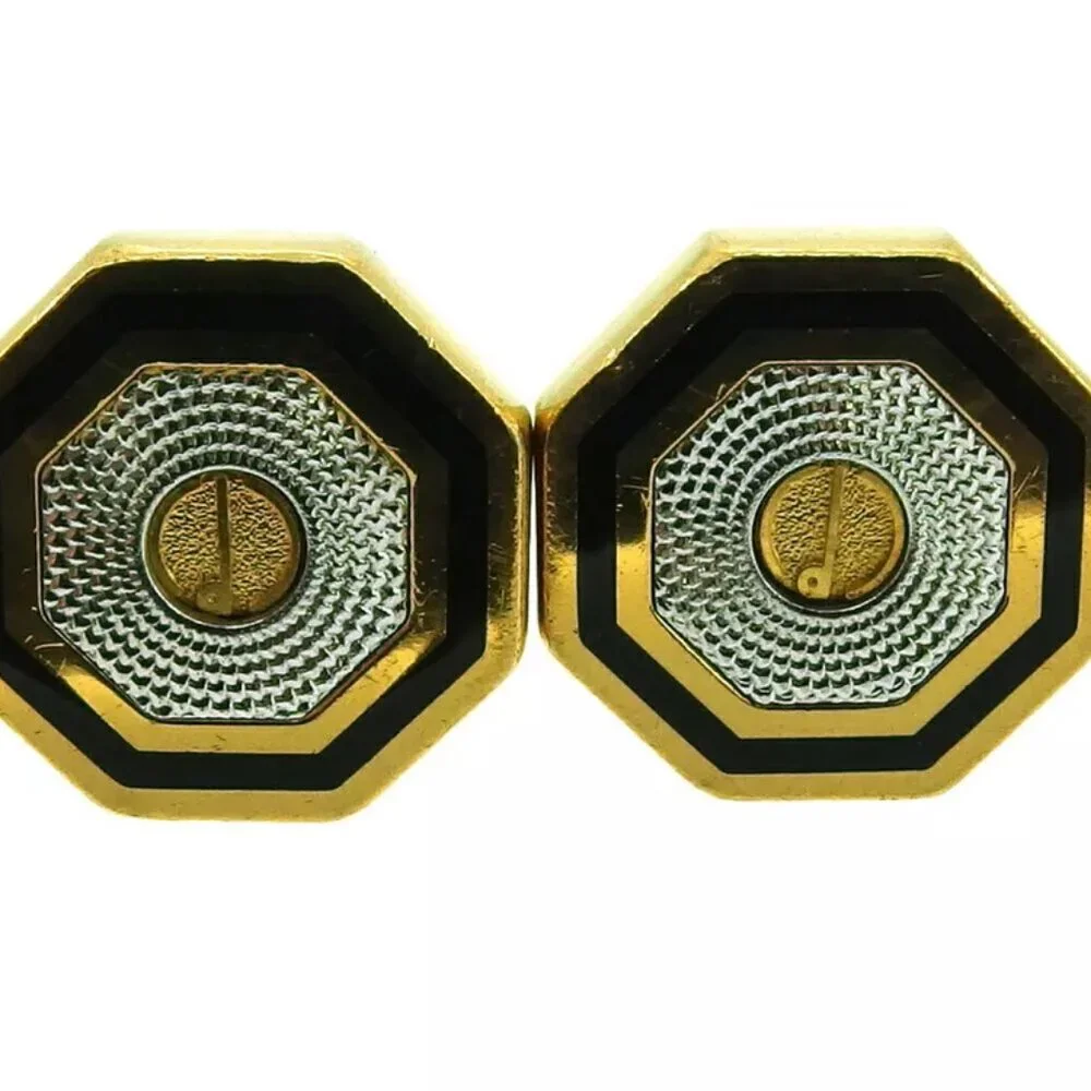 dunhill cuff d mark Gold & Silver hardware Authentic